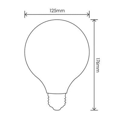 Vencha Lighting Lighting Vencha Lighting 6w LED E27 G125 Globe Warm White 3000k, Cool White 4500k Dimmable Lights-For-You