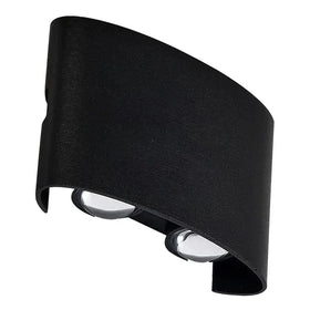 Vencha Lighting Outdoor Up/Down Wall Lights Opula 2 Outdoor Up/Down LED Wall Light in Black or White Lights-For-You 5505079-BK-3K