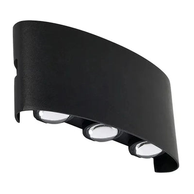 Vencha Lighting Outdoor Up/Down Wall Lights Opula 3 Outdoor Up/Down LED Wall Light in Black or White Lights-For-You 5505080-BK-3K