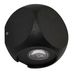 Vencha Lighting Outdoor Wall Lights Benz Outdoor LED Wall LIght 2Lt 4w Black, White Lights-For-You 5505075-BK-3K