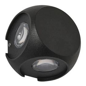 Vencha Lighting Outdoor Wall Lights Benz Outdoor LED Wall Light 4w in Black or White Lights-For-You 5505076-BK-5K