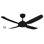 Ventair Ceiling Fans Ventair Spinika II 1220mm Ceiling Fan Lights-For-You SPIN1204BL