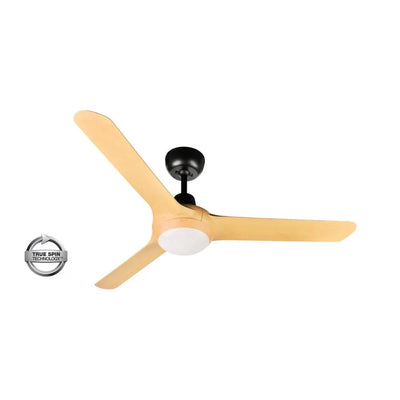 Ventair Ceiling Fans Ventair Spyda 1250mm 3 Blade Ceiling Fan with Light Lights-For-You SPY1253BAM-L