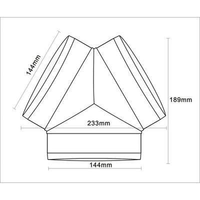 Ventair Duct Connector Duct Connector Ventair Lights-For-You V150Y