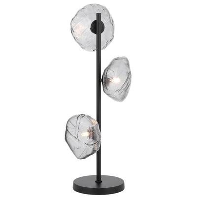 Zecca Table Lamp Black & Frost ZECCA TL3-BKFR Telbix Lighting